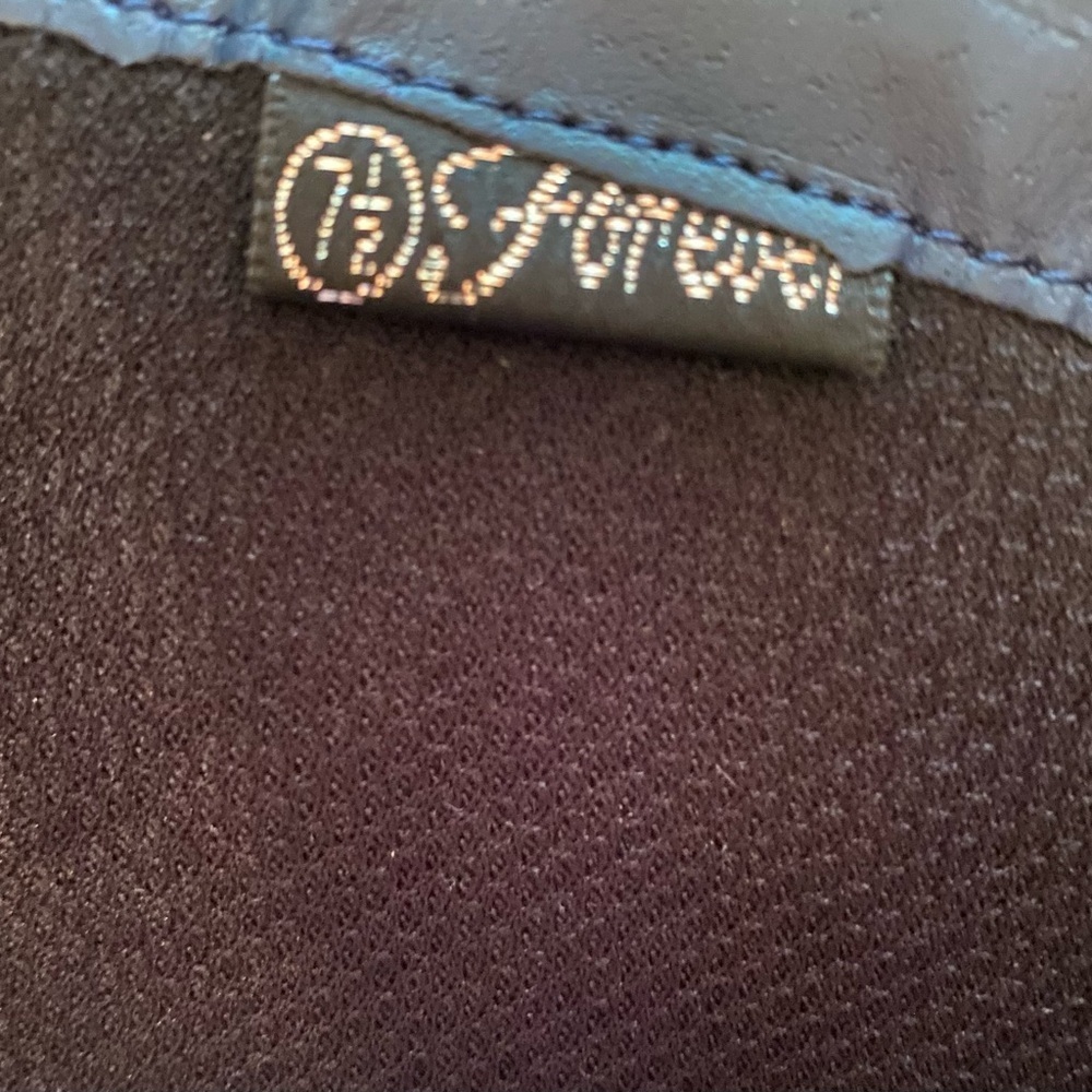 FOREVER Link Mango-23 Suede Knee High Side Zip Riding Boots Black/Gold SZ 7-1/2 - Picture 9 of 11